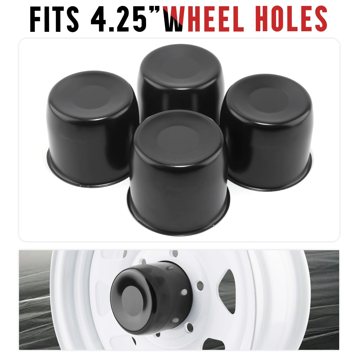 Amazon.co.jp: Rhinotuning 4.25インチホイールセンターキャップ4個
